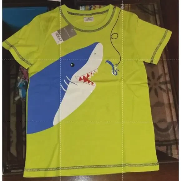 Boys New size 7 Shark T-shirt - Picture 2 of 3